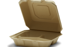 8x8 3 compartment clamshell open