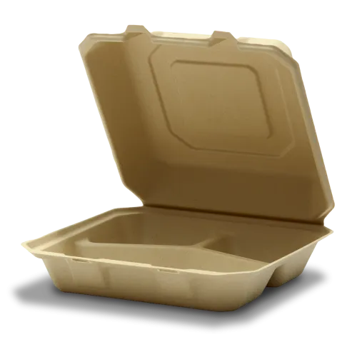 9 x 9  3-Compartment Clamshells | Classic 