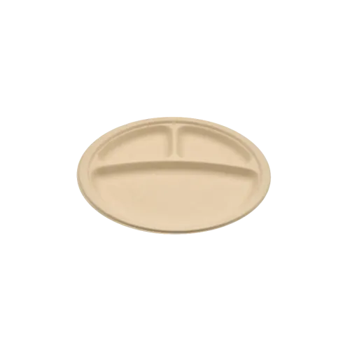 10  3-Compartment Round Plates | Classic 